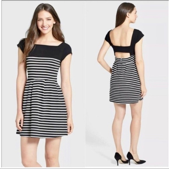 French Connection Striped Open Back Mini Dress US4 - Picture 1 of 4